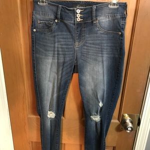 High Waisted Distressed Jeans